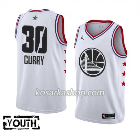 Dres Golden State Warriors Stephen Curry 30 2019 All-Star Jordan Brand Bijela Swingman - Dječji